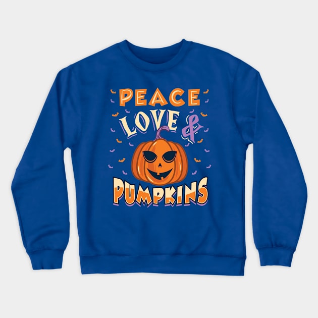 Peace Love and Pumpkins Crewneck Sweatshirt by lando218